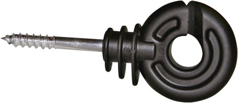 Ringisolator mit kurzer Stütze, schwarz 25 Stk./Beutel