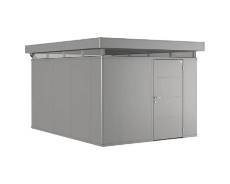 BIOHORT Nebengebäude Nebengebäude CasaNova® Türanschlag links 3x4 m 330x430x250 cm, Quarzgrau-Metallic