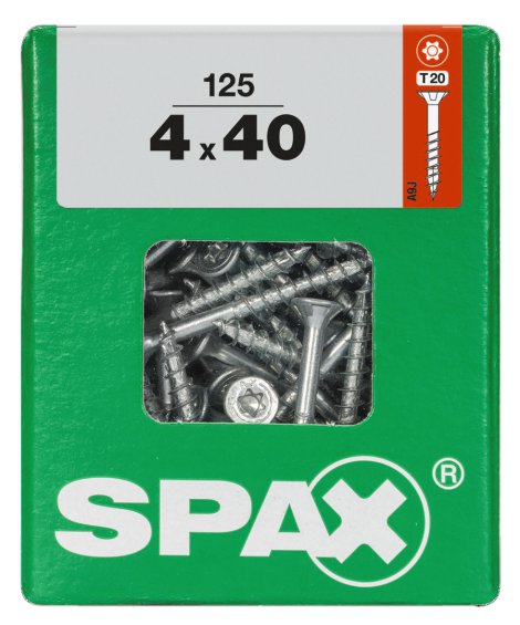 SPAX Schraube Senkkopf TRX 4,0x40 mm L 125 Stk.