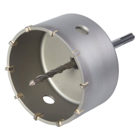 WOLFCRAFT Bohrkrone hartmetallbestückt mit Spanndorn SDS-plus ⌀ 105 mm