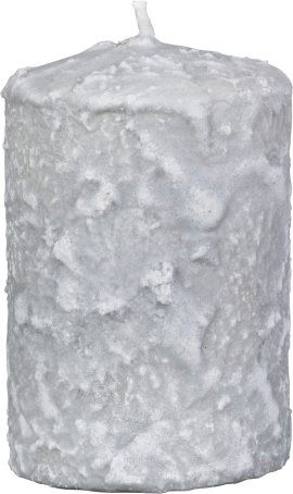 PURE SAFE CANDLE Kerze Natural Silbergrau 90x70 mm