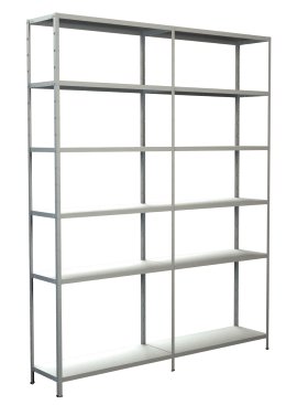 SCHULTE REGALWELT Grund + Anbauregal 12 Böden Weiß