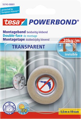 TESA Powerband Montageband transparent