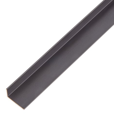 ALBERTS Winkelprofil Aluminium Schwarz eloxiert 1 m, 20x10x1 mm