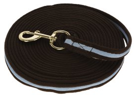 Longierleine Softlonge 8 m, braun/hellblau