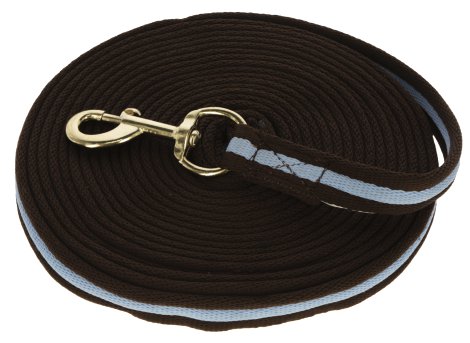 Longierleine Softlonge 8 m, braun/hellblau