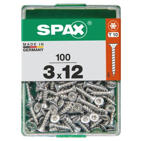 SPAX Schraube Senkkopf TRX 3,0x12 mm M 100 Stk.