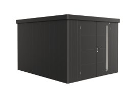BIOHORT Gerätehaus Neo 4C Doppeltür 236x348x222 cm, Dunkelgrau-Metallic