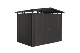 BIOHORT Gerätehaus Panorama P2 Standardtür 273x198x227 cm, Dunkelgrau-Metallic