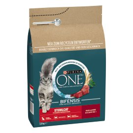 PURINA ONE® Sterilcat reich an Rind und Weizen