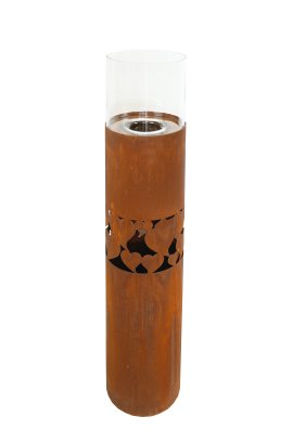 Säule Herzli + Glaseinsatz 100 cm