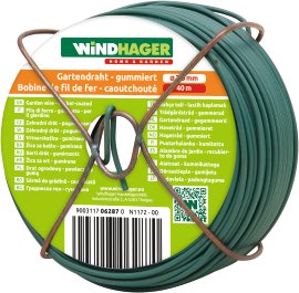 WINDHAGER Gartendraht, gummiert 2,0 mm x 40 m