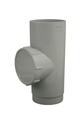 Reinigungsrohr Kunststoff (Halbrunde Dachrinne) Grau NW 105 mm