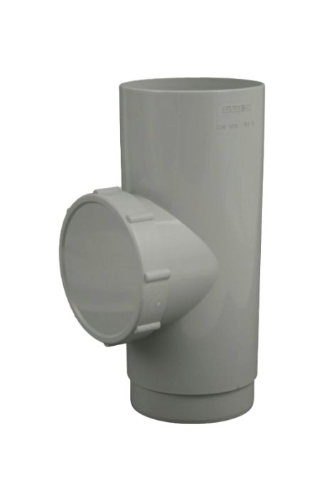 Reinigungsrohr Kunststoff (Halbrunde Dachrinne) Grau NW 105 mm