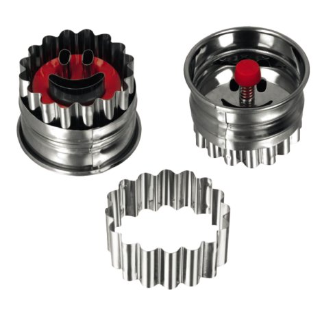 Linzerausstecher Edelstahl mit Auswerfer Smile 4,8 cm