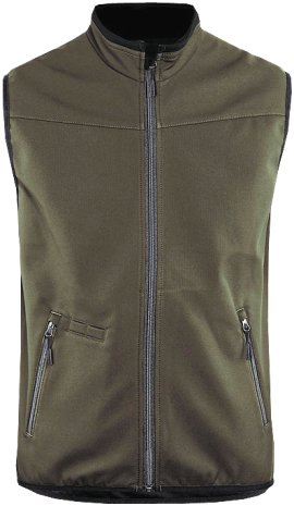 BLÅKLÄDER Softshell Weste olivgrün/schwarz