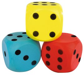 Schaumstoff Würfel soft sortiert