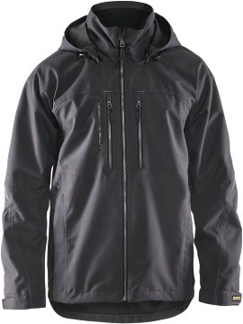 BLÅKLÄDER Winterjacke mit Kapuze mittelgrau/schwarz