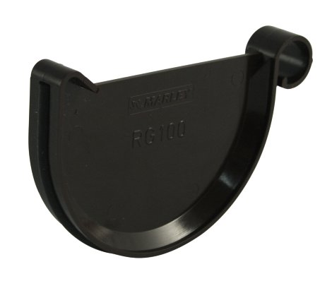 Rinnen Endstück aus Kunststoff Braun NW 100 mm