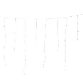 LED-Outdoor Lichtervorhang Eisregen Frost Warmweiß 200 LEDs Länge 5 m