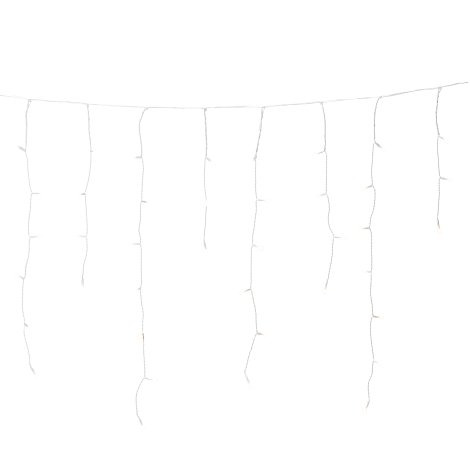 LED-Lichtervorhang Outdoor Eisregen Frost Warmweiß 200 LEDs Länge 5 m