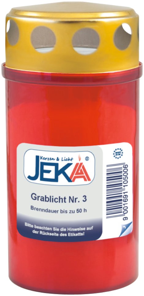 JEKA Grablicht mit Thermo-Doppeldeckel Nr. 3, rot