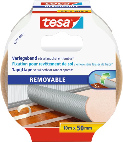 TESA Verlegeband Rückstandsfrei 10 m x 50 mm
