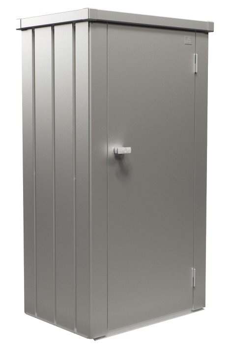 BIOHORT Terrassenschrank Julia® Silber-Metallic M