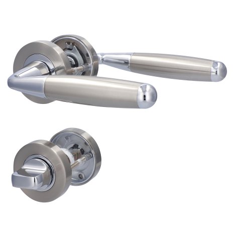 ALPERTEC Türbeschlag Solid 8-R Chrom Edelstahlfarbig satiniert WC