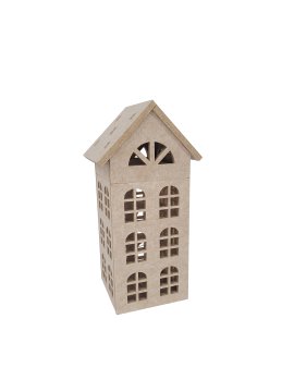 LED-Dekofigur Haus Khaki