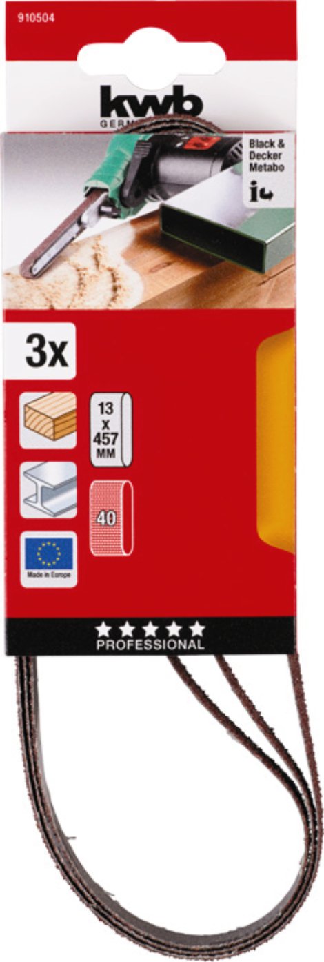 KWB Schleifband Edelkorund K40 13x457 mm