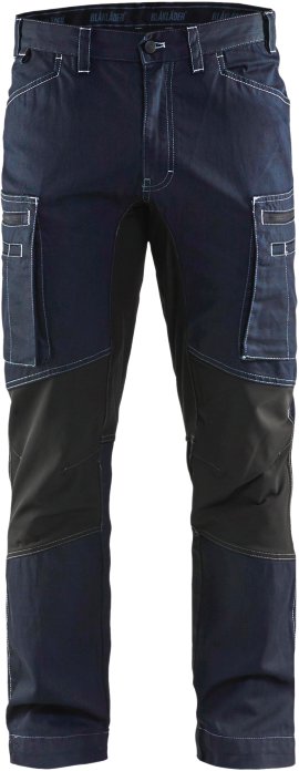 BLÅKLÄDER Service Bundhose Stretch-Denim marine/schwarz
