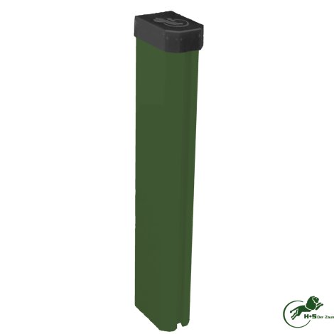 H+S Zaunsäule ULI 6040 ZH: 1,63 m / SL: 2,10 m Grün