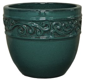 Pflanztopf Chester Ocean Green ⌀ 48x43 cm