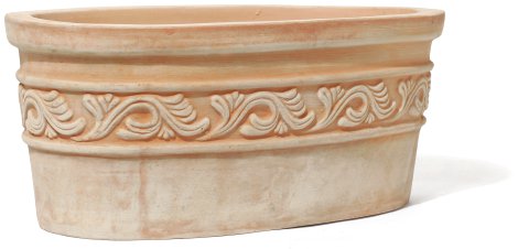 Pflanzgefäß Vimini Oval Terracotta ⌀ 50x25 cm