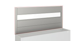 BIOHORT Sichtschutz mit Acrylglas für Hochbeet 398,3x4,2x91,1 cm (BxTxH), Quarzgrau-Metallic