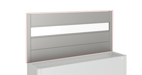 BIOHORT Sichtschutz mit Acrylglas für Hochbeet 398,3x4,2x91,1 cm (BxTxH), Quarzgrau-Metallic