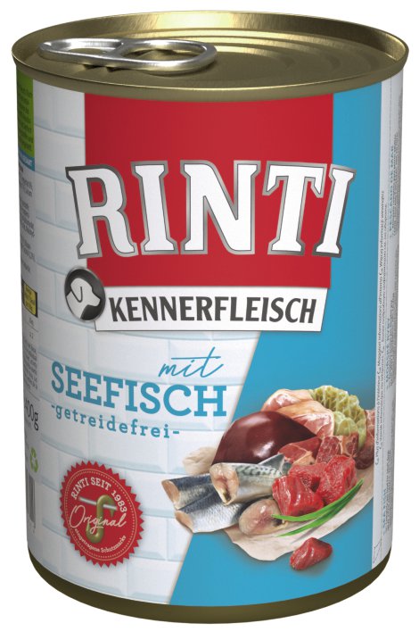 RINTI Hundenassfutter Kennerfleisch Seefisch 400 g