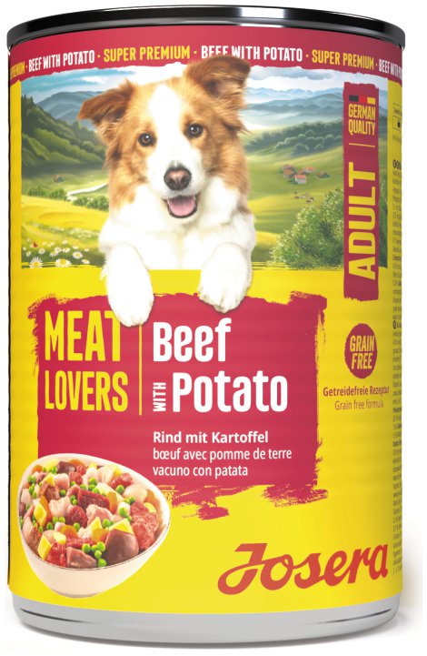 JOSERA DOG Hundenassfutter Meat Lovers Rind und Kartoffel 400 g