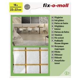 SUKI Filzgleiter SK Weiß 22x22 mm 16 Stk.