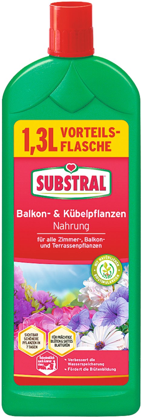 SUBSTRAL® Balkon- & Kübelpflanzen-Nahrung 1,3 l