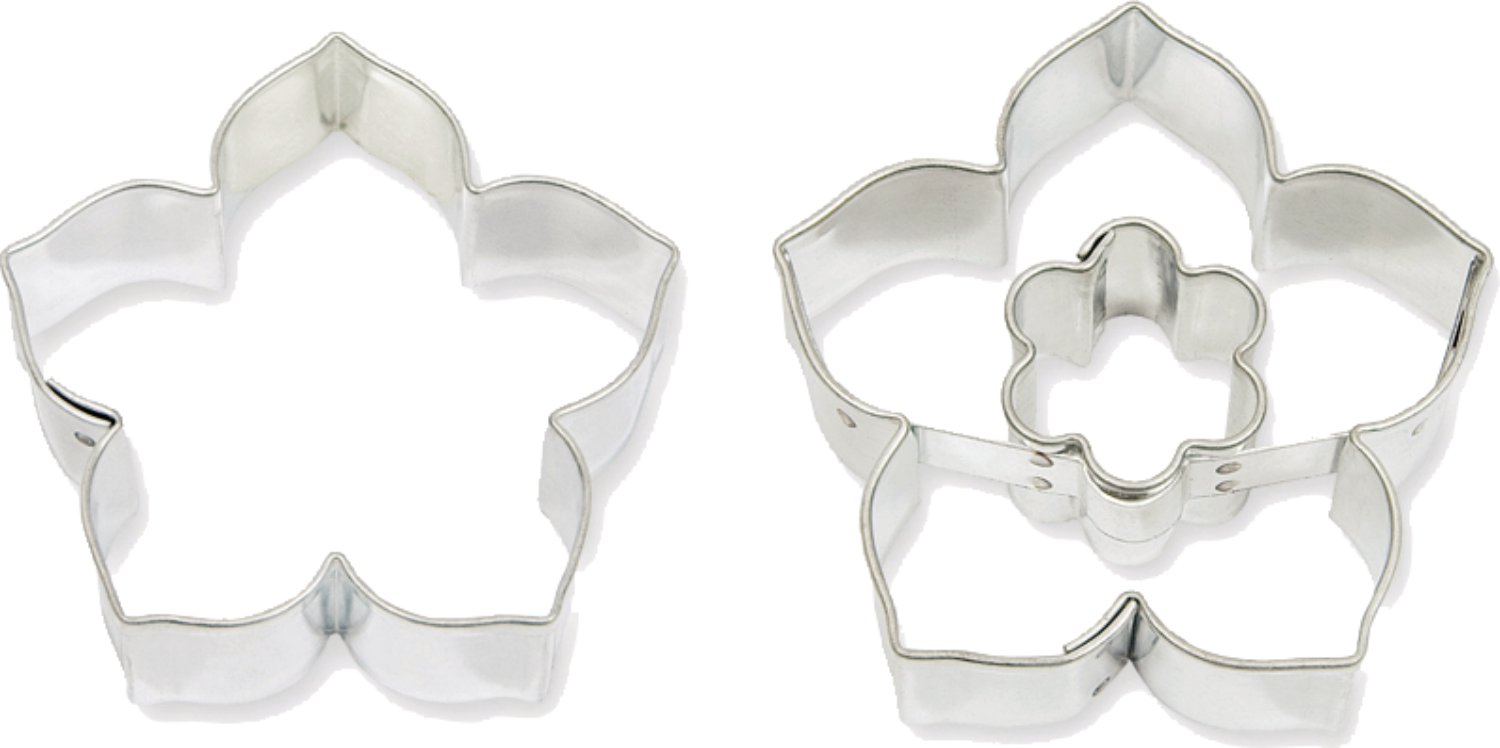 Keksausstecher Lilie + Lilie/ Blume Edelstahl 2-tlg. 40 mm