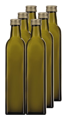 KOSTBARMACHER Flasche Marasca Oliv Verschluss Gold 6x250 ml