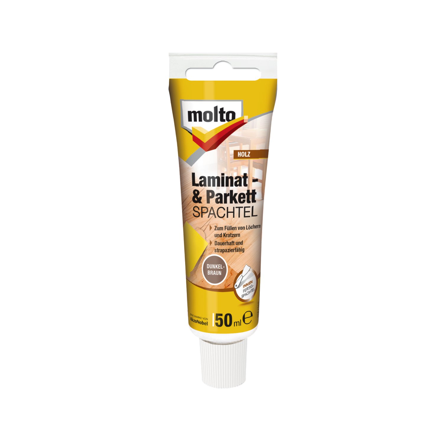 MOLTO Laminat & Parkett Spachtel Dunkelbraun 50 ml