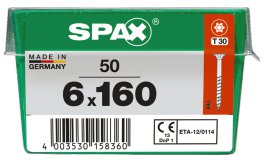 SPAX Schraube Senkkopf TRX 6,0x160 mm L 50 Stk.