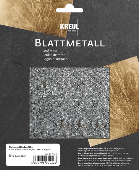 KREUL Blattmetall Flocken Silber 1 g