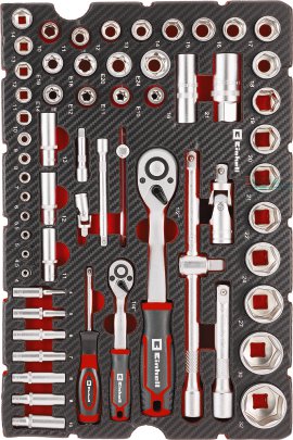 EINHELL Einleger E-Case Stecknuss- und Ratschen 60-tlg.