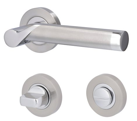 ALPERTEC Türbeschlag Solid 1-R Chrom Edelstahlfarbig WC