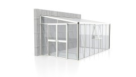 VITAVIA Anlehngewächshaus Helena ESG/HKP 3/10 mm Weiß