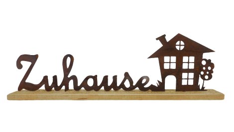 Gartenschild mit Schriftzug Zuhause 62x20 cm (BxH)